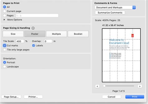 how to print large image on multiple pages word