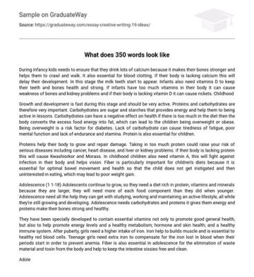 what does a 350 word essay look like often times it's a snapshot of the writer's creativity and ability to condense thoughts into a concise format.